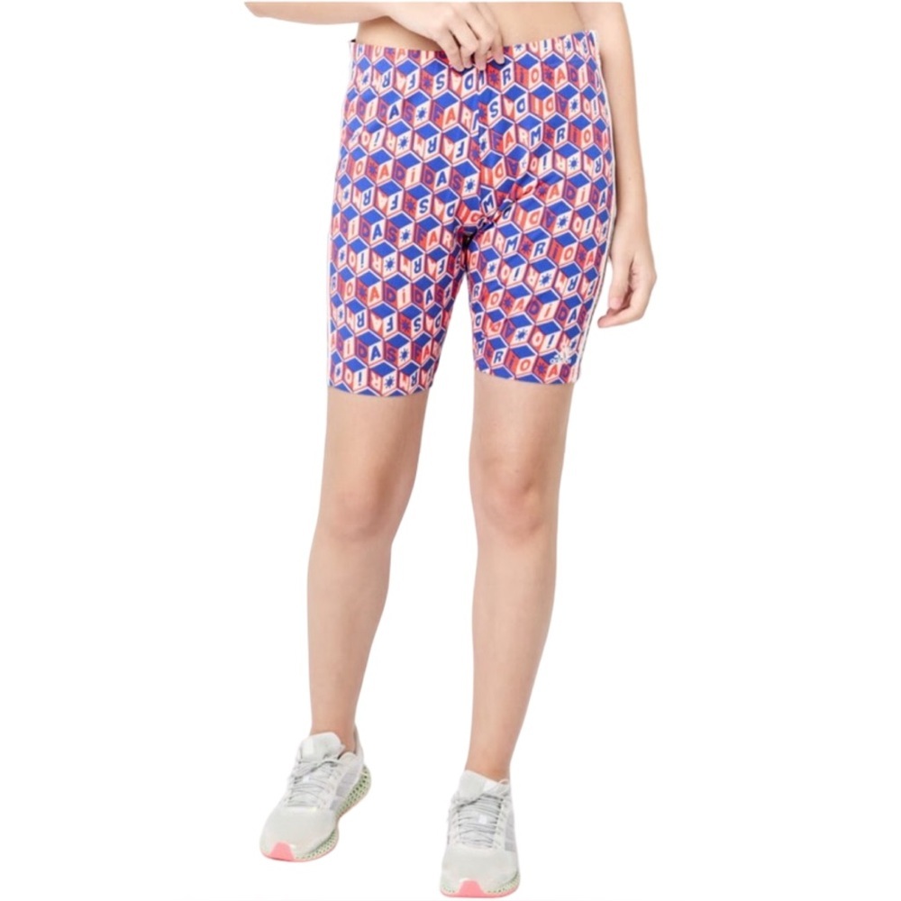 Adidas x FARM Rio Oasis Night Bike Shorts NWT | Women’s M | 9” Inseam - Picture 7 of 16